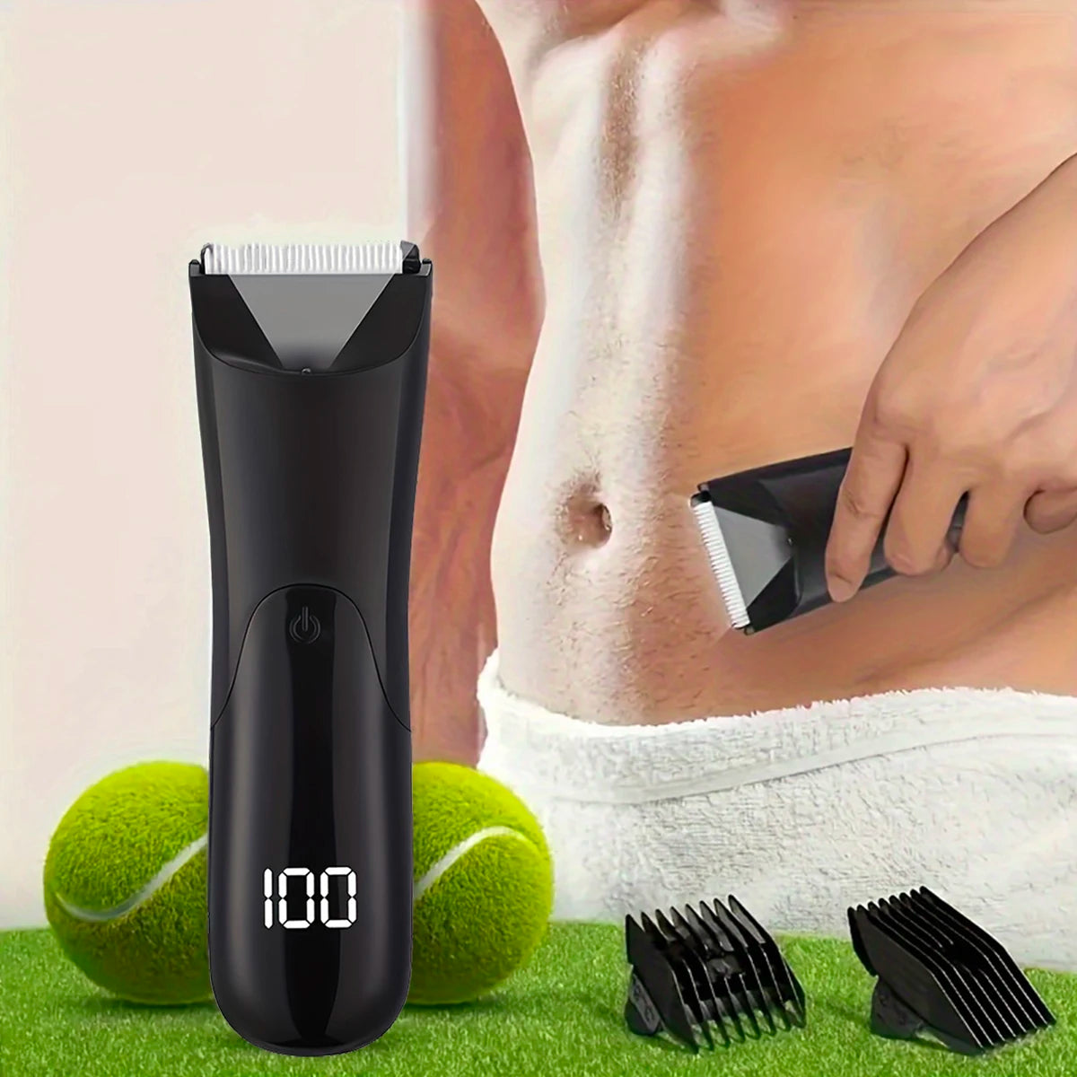 Recortadora de vello corporal para hombre, depiladora para la zona íntima, recortadora de barba, afeitadora para pecho, axilas, brazos y piernas.
