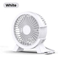Mini ventilador de mesa USB recargable, ventilador portátil pequeño con alimentación USB para estudiantes, dormitorios, ordenador, hogar y oficina.