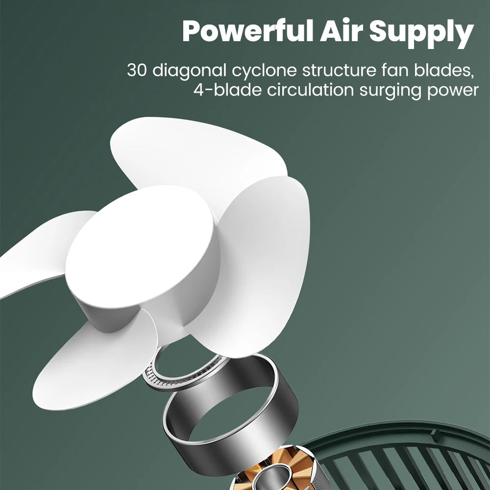 Mini ventilador de mesa USB recargable, ventilador portátil pequeño con alimentación USB para estudiantes, dormitorios, ordenador, hogar y oficina.