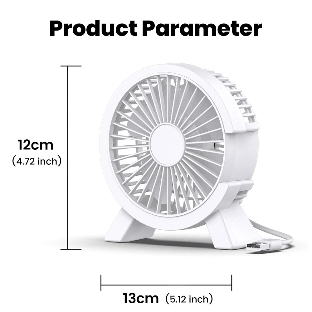Mini ventilador de mesa USB recargable, ventilador portátil pequeño con alimentación USB para estudiantes, dormitorios, ordenador, hogar y oficina.