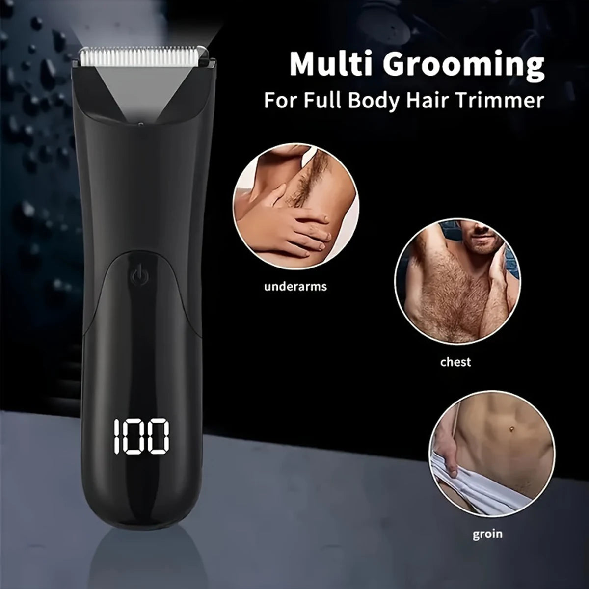 Recortadora de vello corporal para hombre, depiladora para la zona íntima, recortadora de barba, afeitadora para pecho, axilas, brazos y piernas.